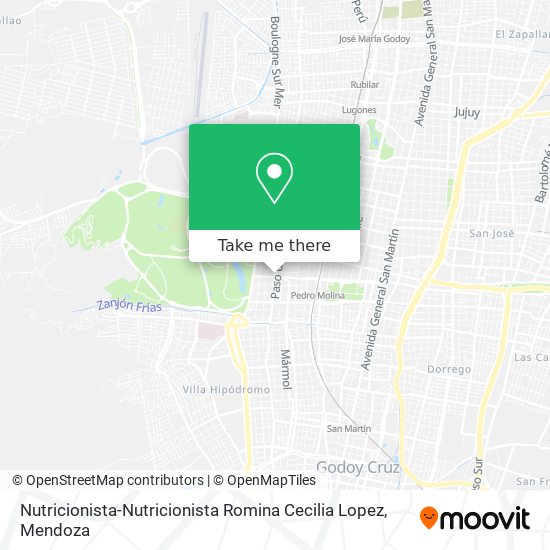 Mapa de Nutricionista-Nutricionista Romina Cecilia Lopez