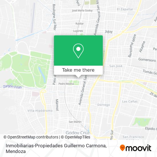 Inmobiliarias-Propiedades Guillermo Carmona map