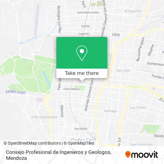 Consejo Profesional de Ingenieros y Geologos map