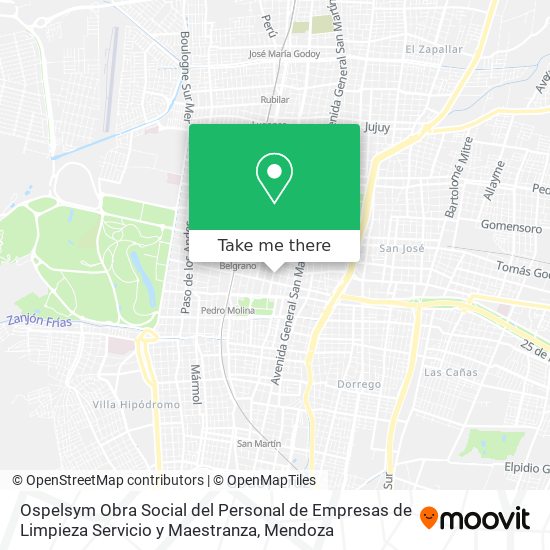 Ospelsym Obra Social del Personal de Empresas de Limpieza Servicio y Maestranza map