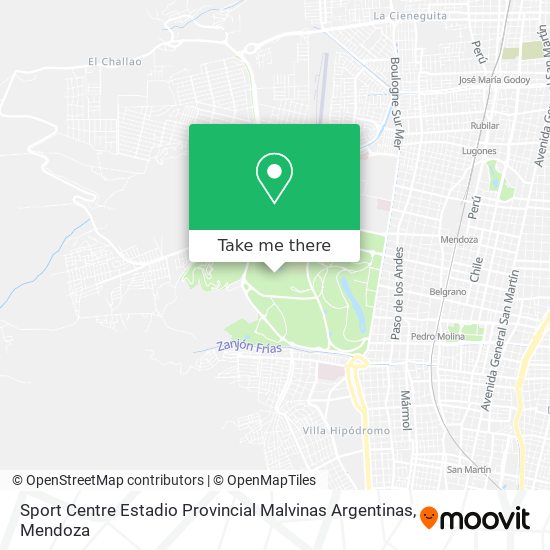 Mapa de Sport Centre Estadio Provincial Malvinas Argentinas