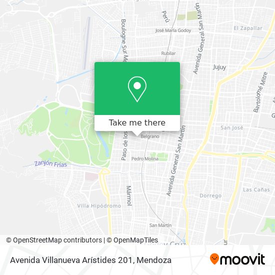 Mapa de Avenida Villanueva Arístides 201