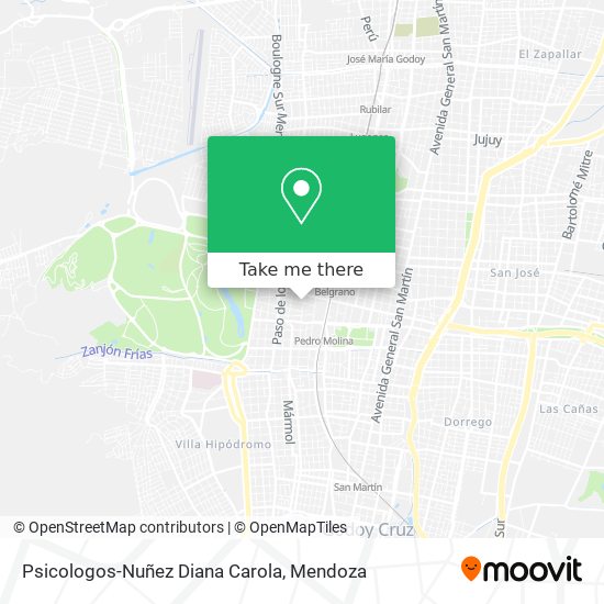 Psicologos-Nuñez Diana Carola map