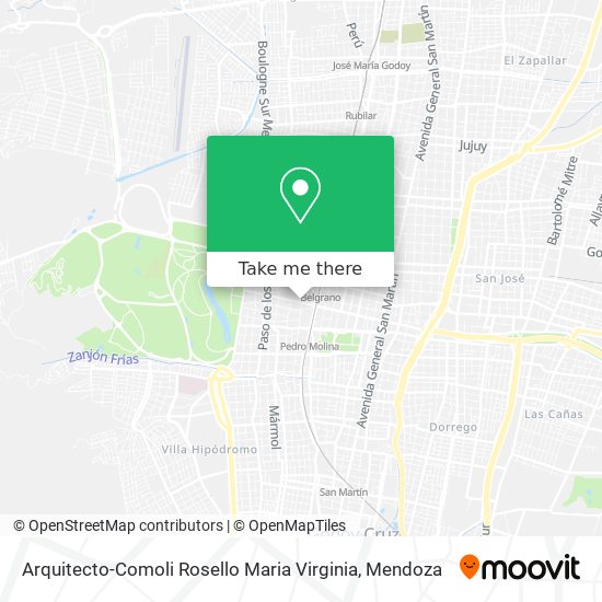 Mapa de Arquitecto-Comoli Rosello Maria Virginia