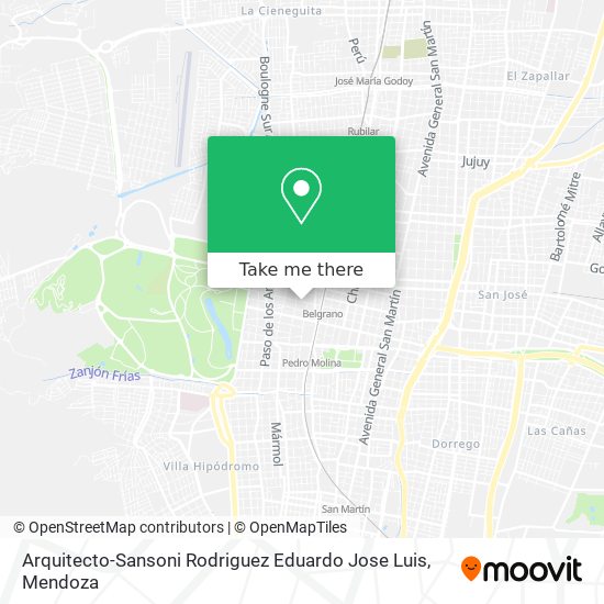 Mapa de Arquitecto-Sansoni Rodriguez Eduardo Jose Luis