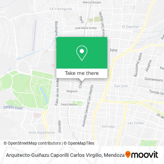 Mapa de Arquitecto-Guiñazu Caporilli Carlos Virgilio