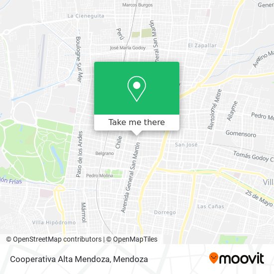 Mapa de Cooperativa Alta Mendoza