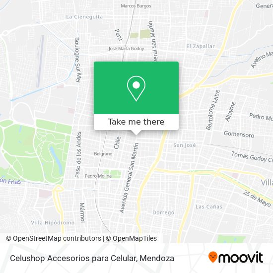 Mapa de Celushop Accesorios para Celular