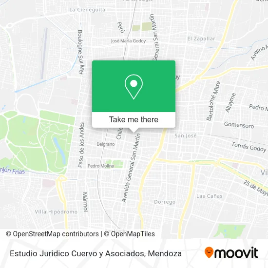 Mapa de Estudio Juridico Cuervo y Asociados