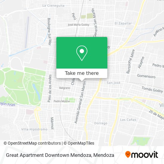 Mapa de Great Apartment Downtown Mendoza