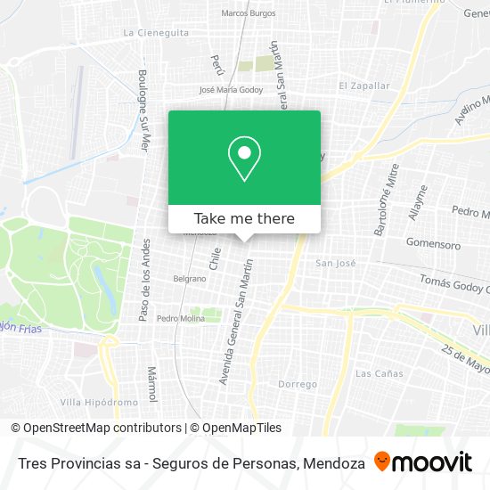 Mapa de Tres Provincias sa - Seguros de Personas