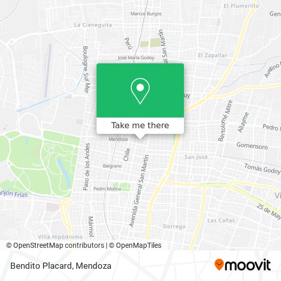 Mapa de Bendito Placard