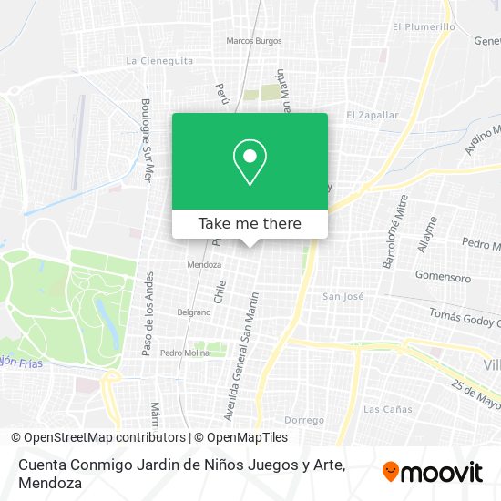 Mapa de Cuenta Conmigo Jardin de Niños Juegos y Arte