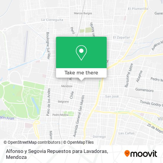 Alfonso y Segovia Repuestos para Lavadoras map