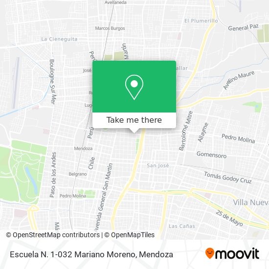 Escuela N. 1-032 Mariano Moreno map