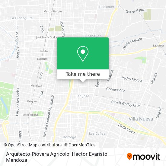 Arquitecto-Piovera Agricolo. Hector Evaristo map