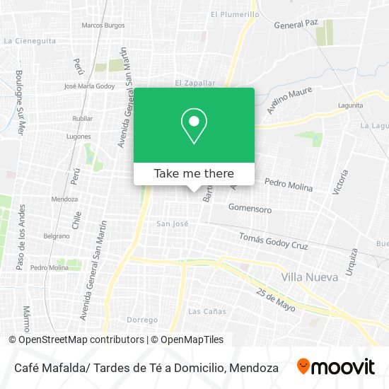Café Mafalda/ Tardes de Té a Domicilio map