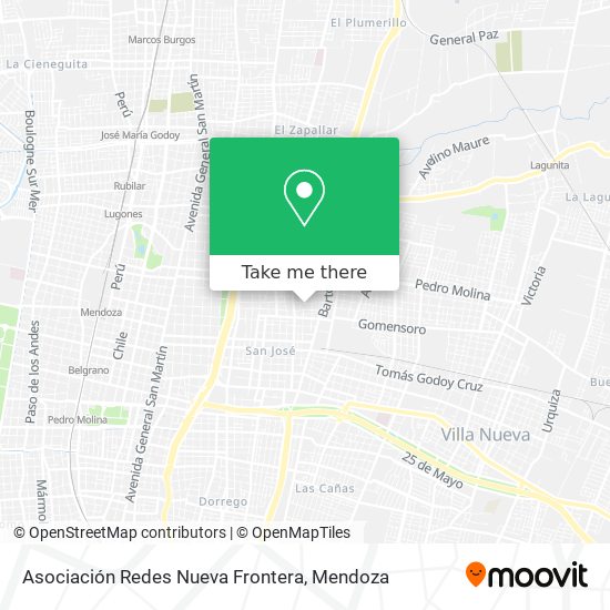 Mapa de Asociación Redes Nueva Frontera