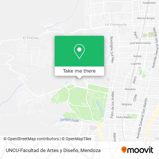 UNCU-Facultad de Artes y Diseño map