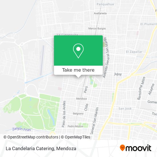 La Candelaria Catering map