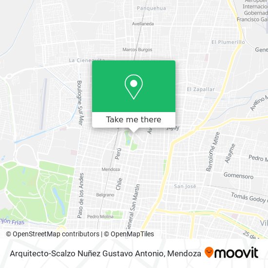 Arquitecto-Scalzo Nuñez Gustavo Antonio map