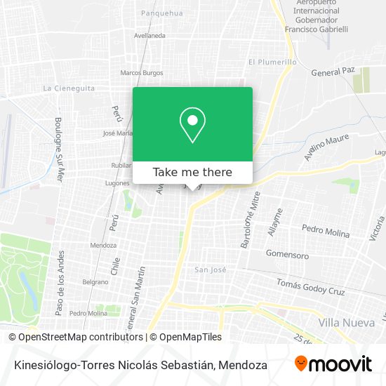 Mapa de Kinesiólogo-Torres Nicolás Sebastián