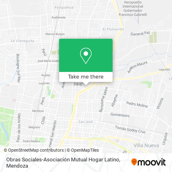 Obras Sociales-Asociación Mutual Hogar Latino map