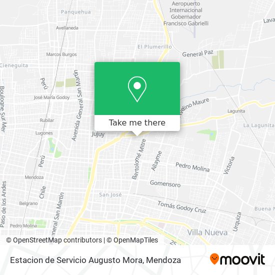 Estacion de Servicio Augusto Mora map