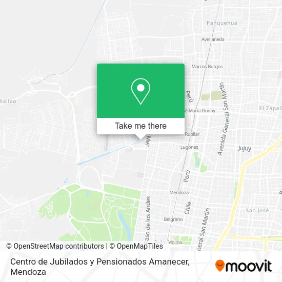 Mapa de Centro de Jubilados y Pensionados Amanecer