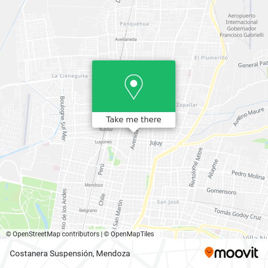 Costanera Suspensión map