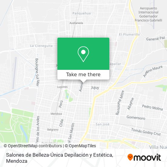 Mapa de Salones de Belleza-Única Depilación y Estética
