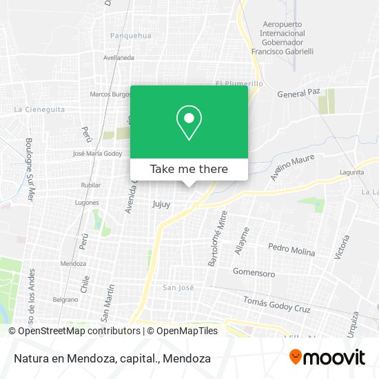 Natura en Mendoza, capital. map