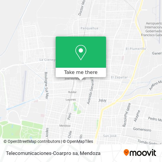 Mapa de Telecomunicaciones-Coarpro sa