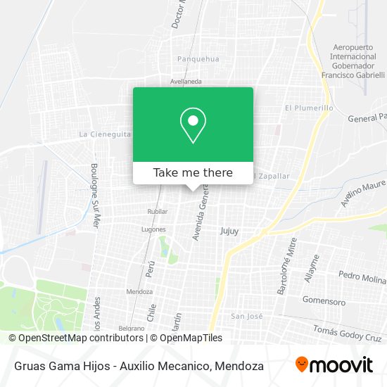 Mapa de Gruas Gama Hijos - Auxilio Mecanico