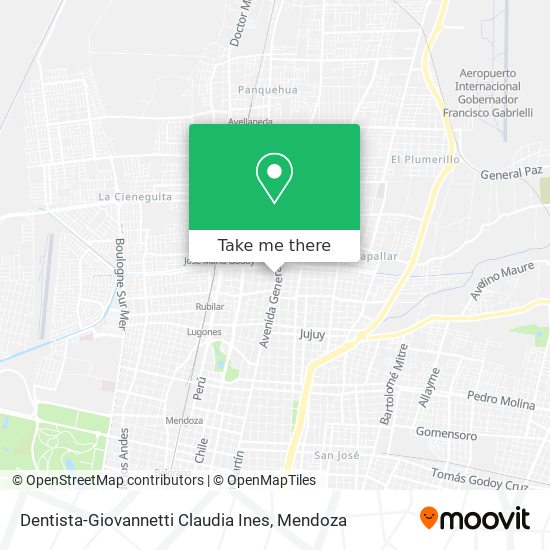 Mapa de Dentista-Giovannetti Claudia Ines