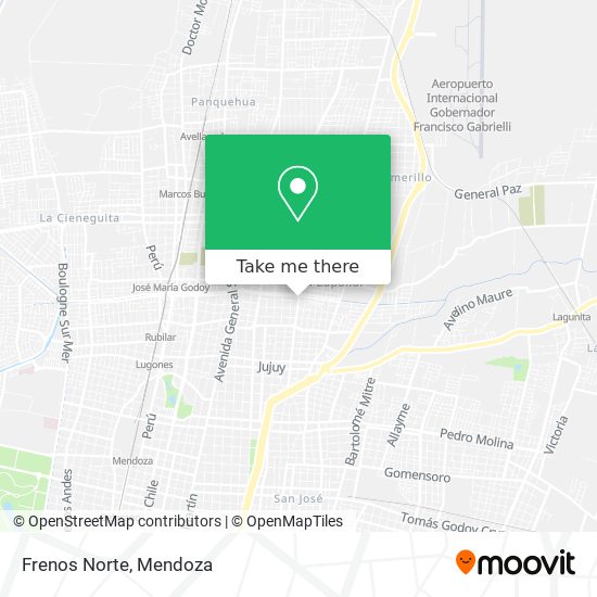 Mapa de Frenos Norte