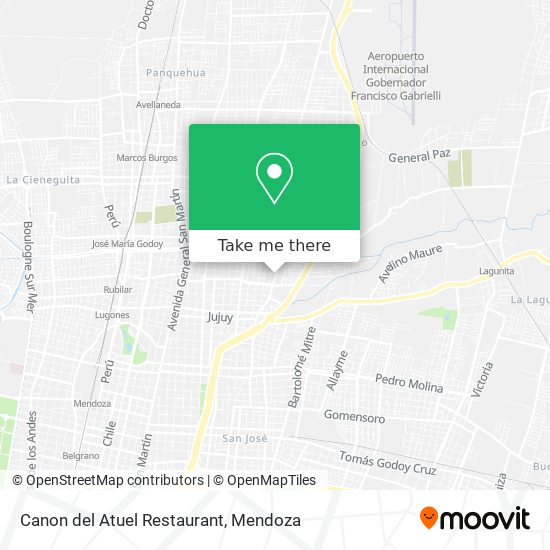 Canon del Atuel Restaurant map