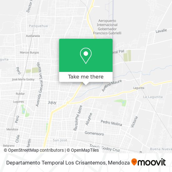 Departamento Temporal Los Crisantemos map