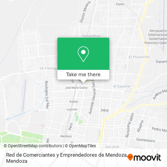 Red de Comerciantes y Emprendedores de Mendoza map