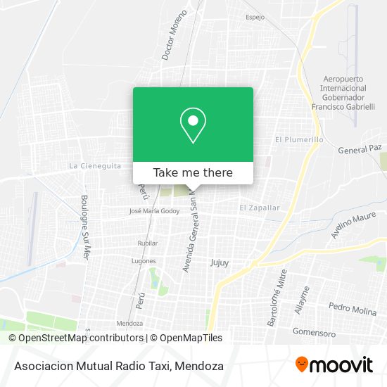 Mapa de Asociacion Mutual Radio Taxi