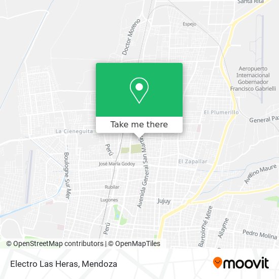 Electro Las Heras map