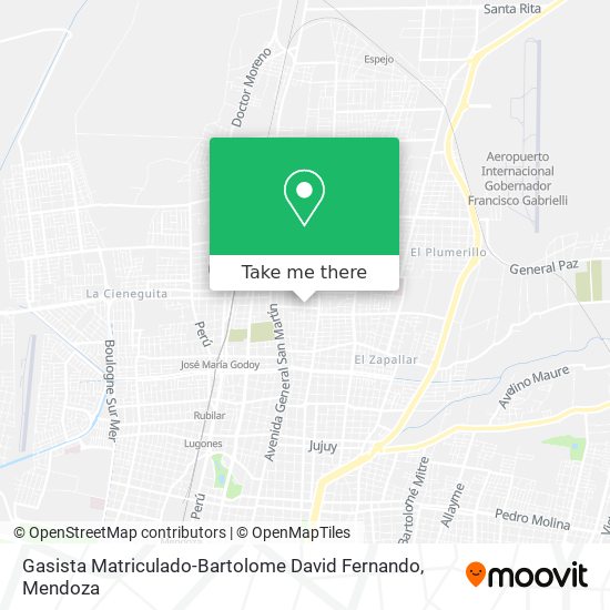 Gasista Matriculado-Bartolome David Fernando map