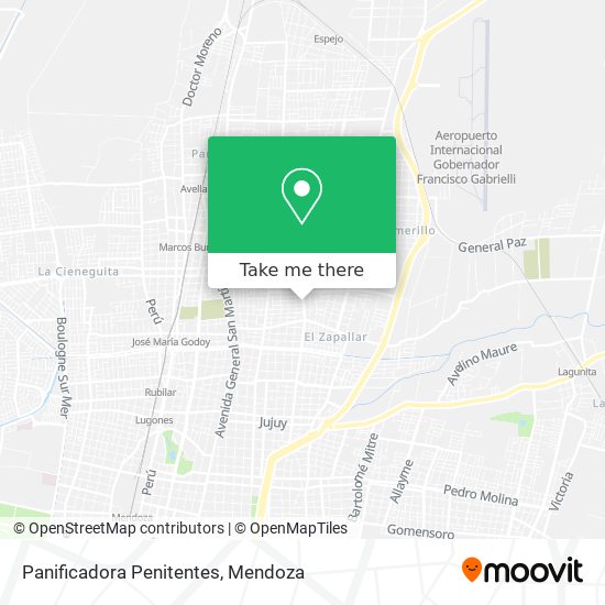 Panificadora Penitentes map
