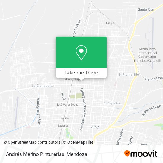 Mapa de Andrés Merino Pinturerías