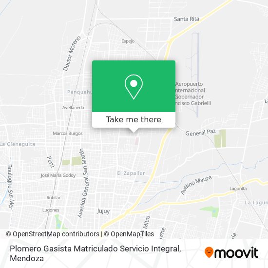 Mapa de Plomero Gasista Matriculado Servicio Integral