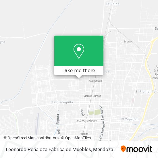 Mapa de Leonardo Peñaloza Fabrica de Muebles