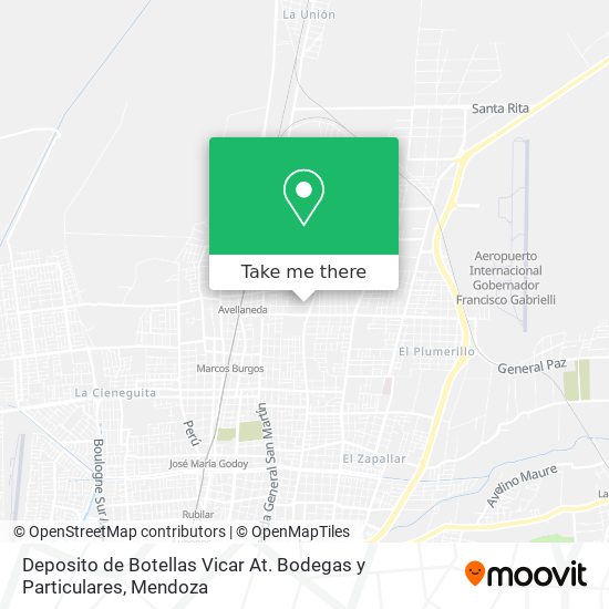 Deposito de Botellas Vicar At. Bodegas y Particulares map