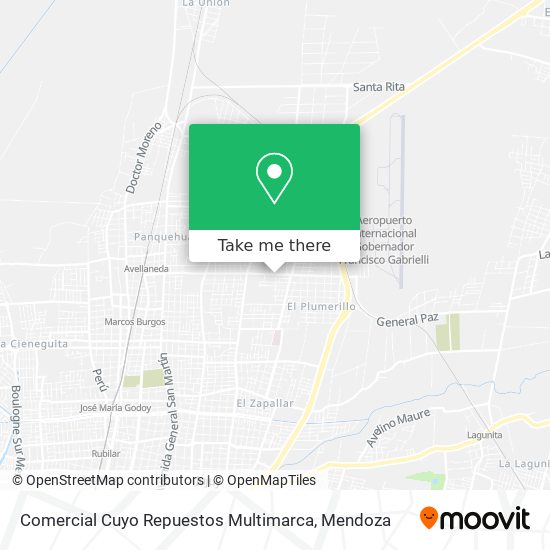 Mapa de Comercial Cuyo Repuestos Multimarca