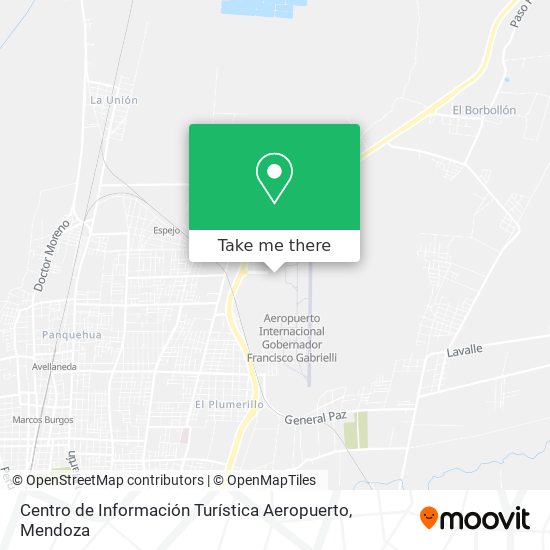 Mapa de Centro de Información Turística Aeropuerto