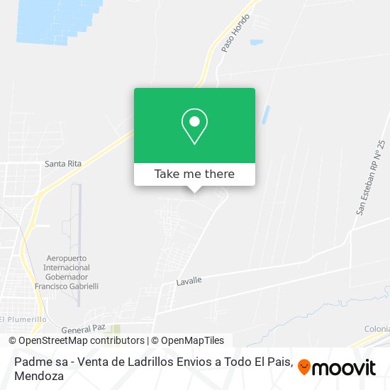 Mapa de Padme sa - Venta de Ladrillos Envios a Todo El Pais